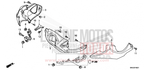 PANNEAU INFERIEUR (NC750XD) NC750XDH de 2017